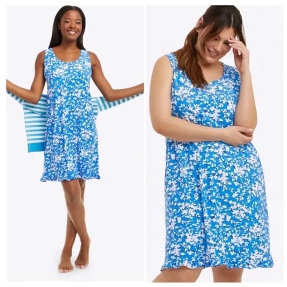 Draper James Dresses & Skirts - DRAPER James Floral Print Ruffle Hem Sleeveless Dress NWT